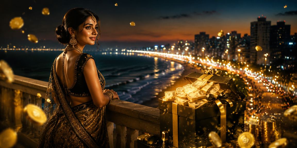 Chennai Marina Beach with casino entertainment evening light